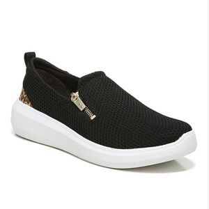 Ryka black leopard slip on sneaker